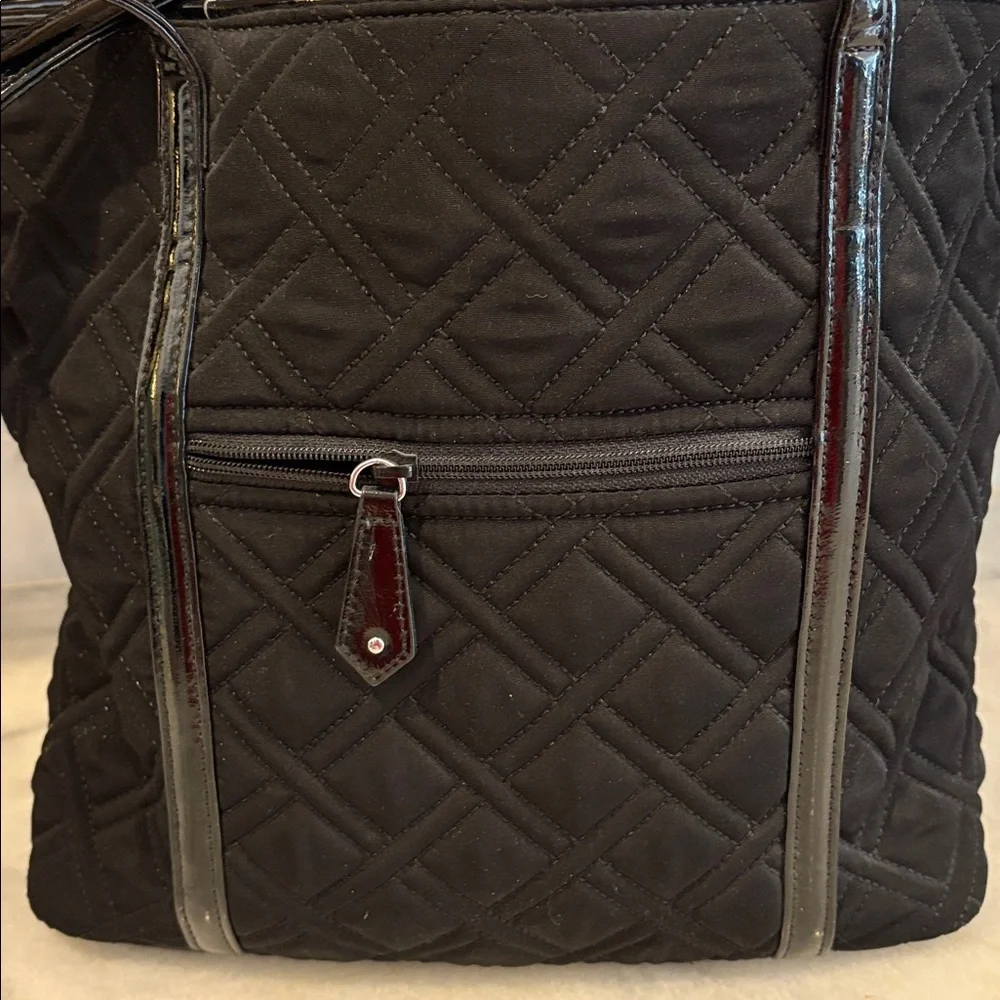 Vera Bradley Elegant Black Quilted Tote - Picture 4 of 5